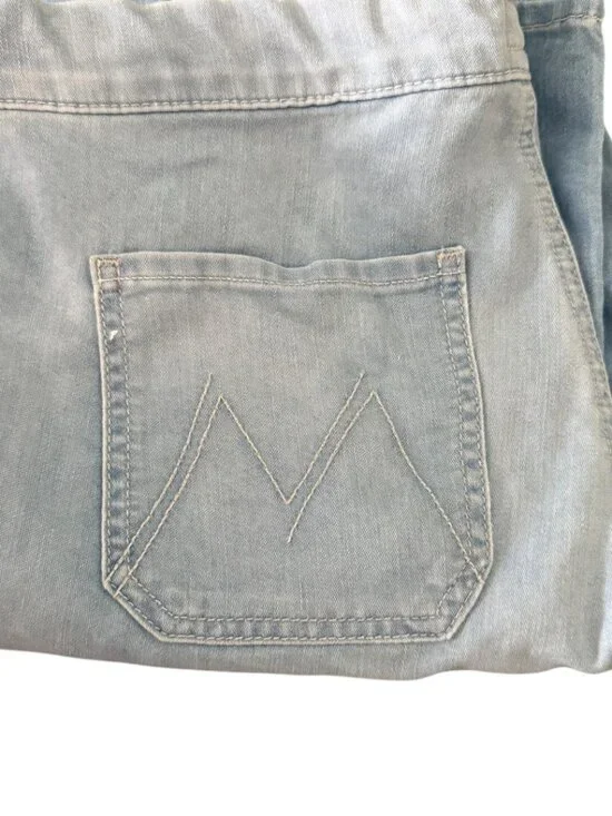 MOTHER The Lazy Daisy Drawstring High Rise Jeans- Straight Leg- Light Wash- 27 - Picture 9 of 14